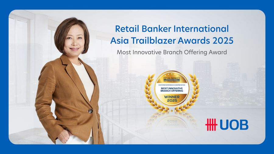 ยูโอบี ประเทศไทย คว้ารางวัลนวัตกรรมสาขายอดเยี่ยม จากงาน Retail Banker International – Asia Trailblazer Awards 2025