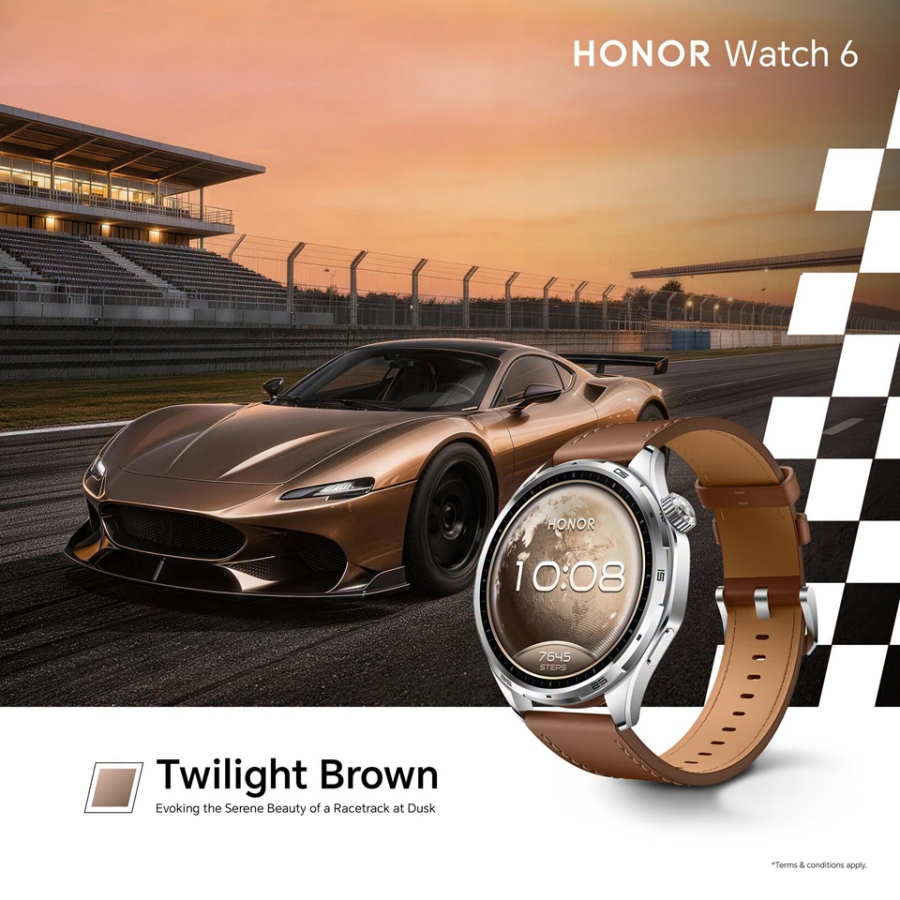 HONOR Watch 6 เติมลุคเท่ให้ผู้ชายยุคใหม่ ด้วยดีไซน์สปอร์ตที่ได้แรงบันดาลใจจากรถแข่ง พร้อมลุยทุกกิจกรรม ตั้งแต่วันทำงานถึงคอร์ตแบดมินตัน