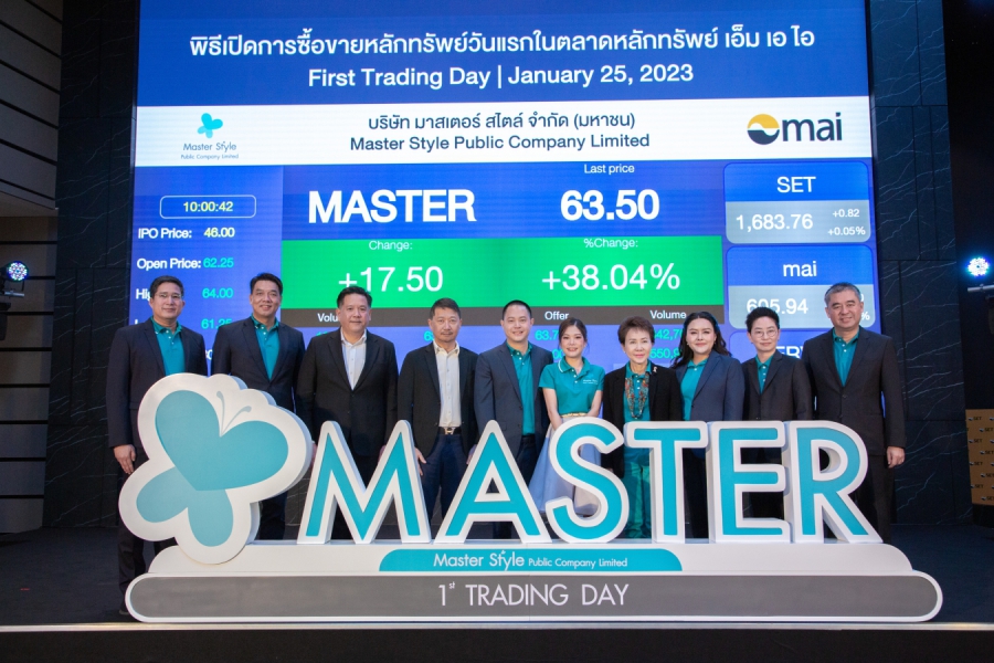 MASTER จุดพลุฉลองเทรดวันแรก เหล่าคนดังตบเท้าร่วมแสดงความยินดี เฮลั่น! เปิดปุ๊บกำไรปั๊บ สร้างความเชื่อมั่นให้กับนักลงทุน