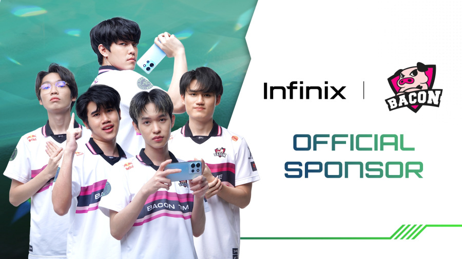 Infinix ประกาศหนุน Bacon Time ทีมอีสปอร์ตชื่อดังของไทย พร้อมเตรียมจัดกิจกรรมสุดเอ็กซ์คลูซีฟมากมายเอาใจเหล่าเกมเมอร์