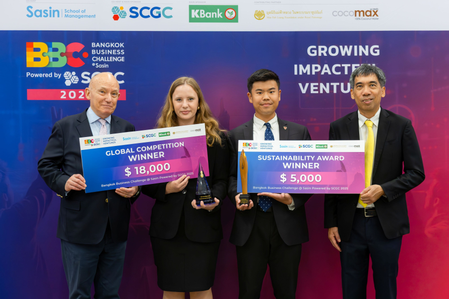 ทีม MabLab มหาวิทยาลัย Harvard คว้าแชมป์ Bangkok Business Challenge 2025 powered by SCGC การแข่งขันแผนธุรกิจสตาร์ตอัป ศศินทร์พลิกโลกธุรกิจสู่ความยั่งยืน