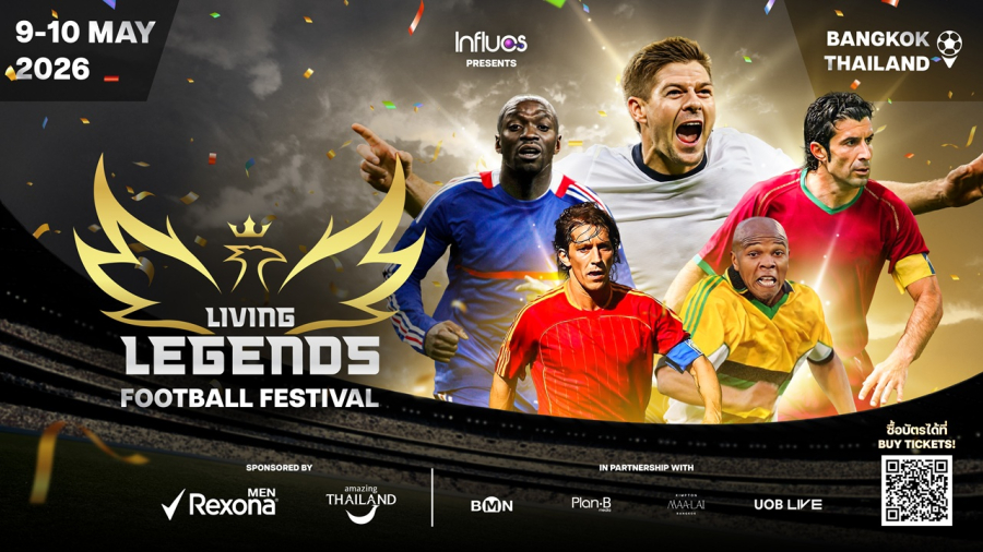 Influos และ สตีฟ แม็คมานามาน เตรียมปั้นปรากฏการณ์ “Living Legends Football Festival 2026” เทศกาล Sportainment ครั้งยิ่งใหญ่ที่สุดในเอเชียตะวันออกเฉียงใต้